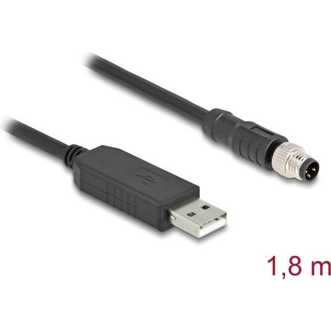 Delock M8 Serielles Anschlusskabel mit FTDI Chipsatz, USB 2. (1.80 m), Schnittstellenkabel