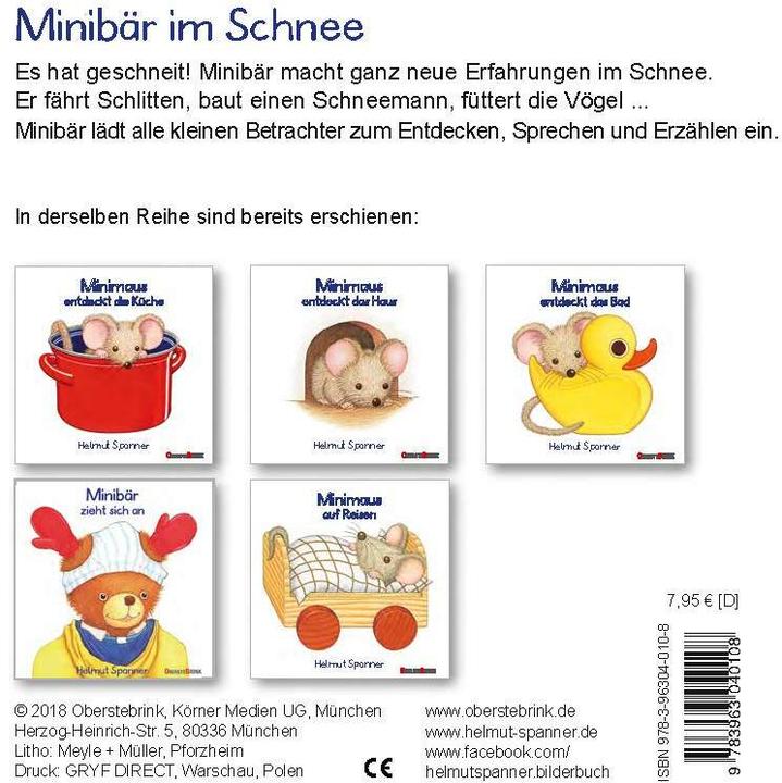 Produktbild Minibär im Schnee (Deutsch, Helmut Spanner, 2018)