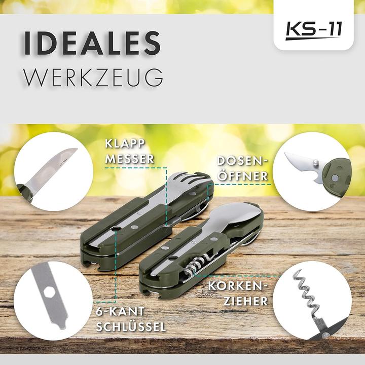 Actual product image KS-11 Campingbesteck-Set (6-teilig)