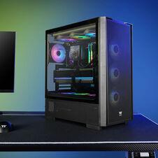 Actual product image Thermaltake Tt S380 TG ARGB Black (ATX, mATX, Mini-ITX)
