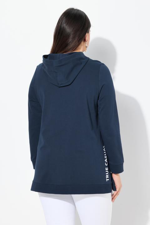 Image du produit Ulla Popken Long sweat-shirt à capuche, manches longues et coupe évasée (42, 44)