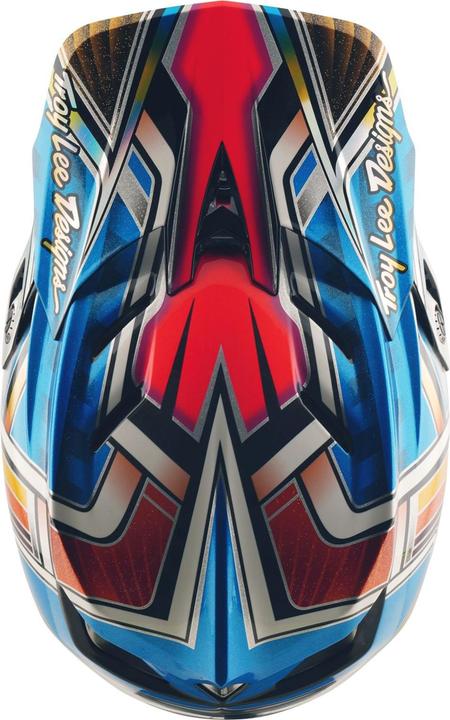 Produktbild Troy Lee Designs D4 Carbon MIPS Helm, Lowrider, blue, L | 58-59cm (58 - 59 cm)
