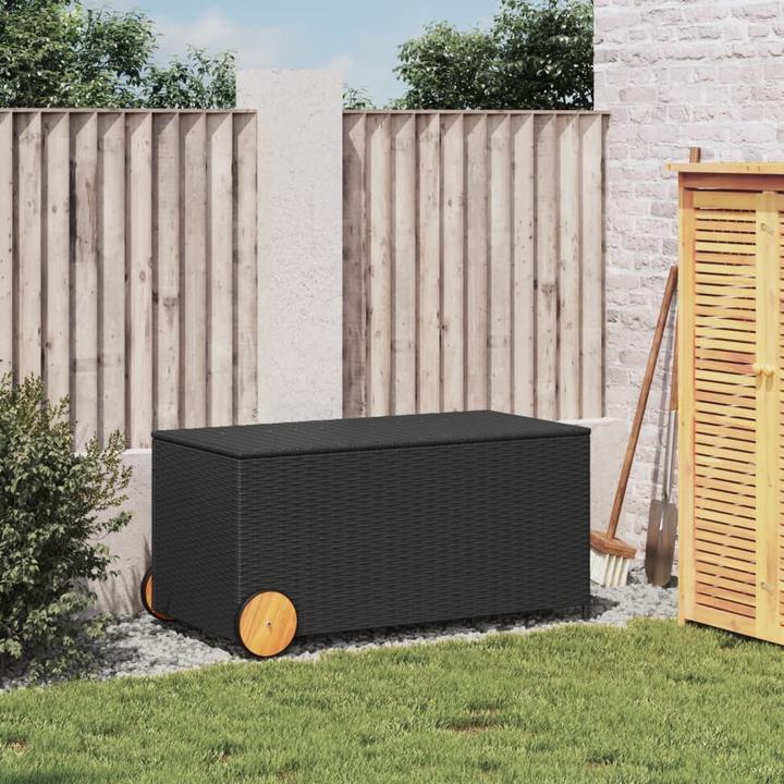 Actual product image vidaXL Gartentruhe mit Rollen 190L