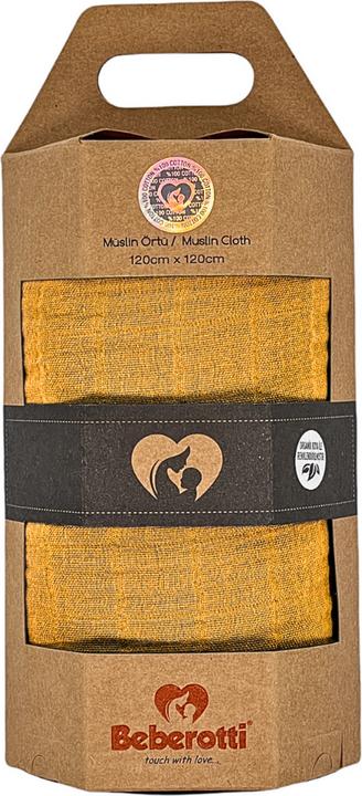 Actual product image Beberotti Organic Muslin Swaddle Blanket (120 cm, 120 cm)