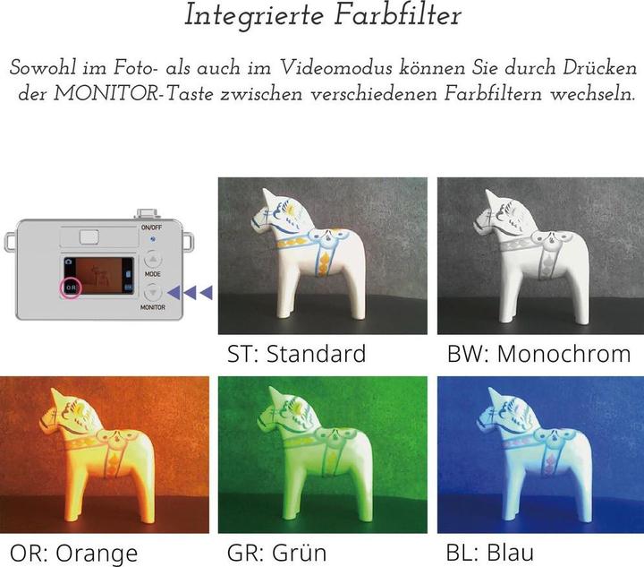 Produktbild Kenko Pieni M Toy Camera Black (3.2 mm, 1.22 Mpx)