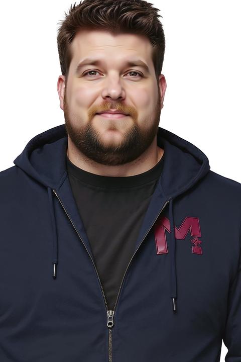 Produktbild Men+ Sweatjacke, Kapuze, Brustprint (L)