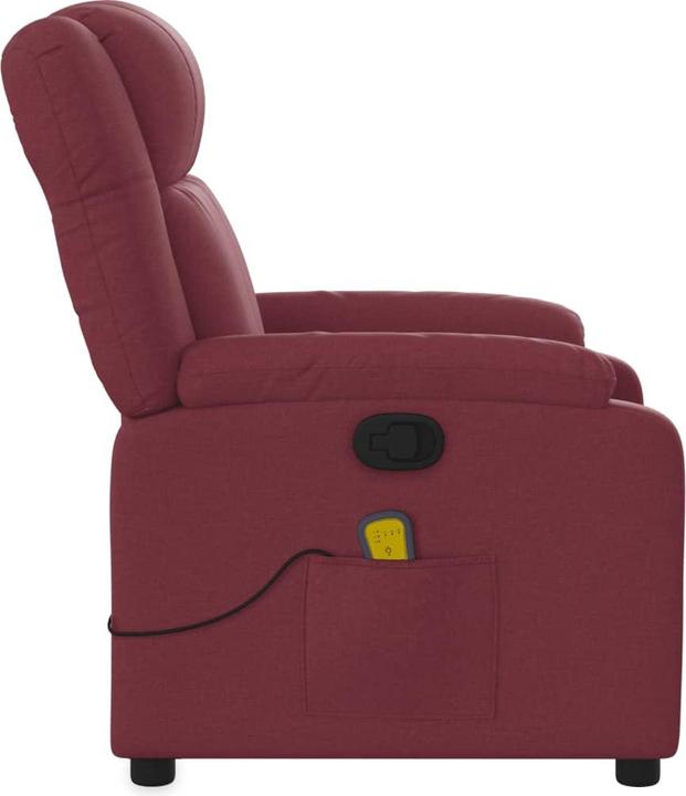 Immagine prodotto vidaXL Poltrona massaggiante in tessuto rosso vino,Colore: Rosso vino,Materiale: Tessuto