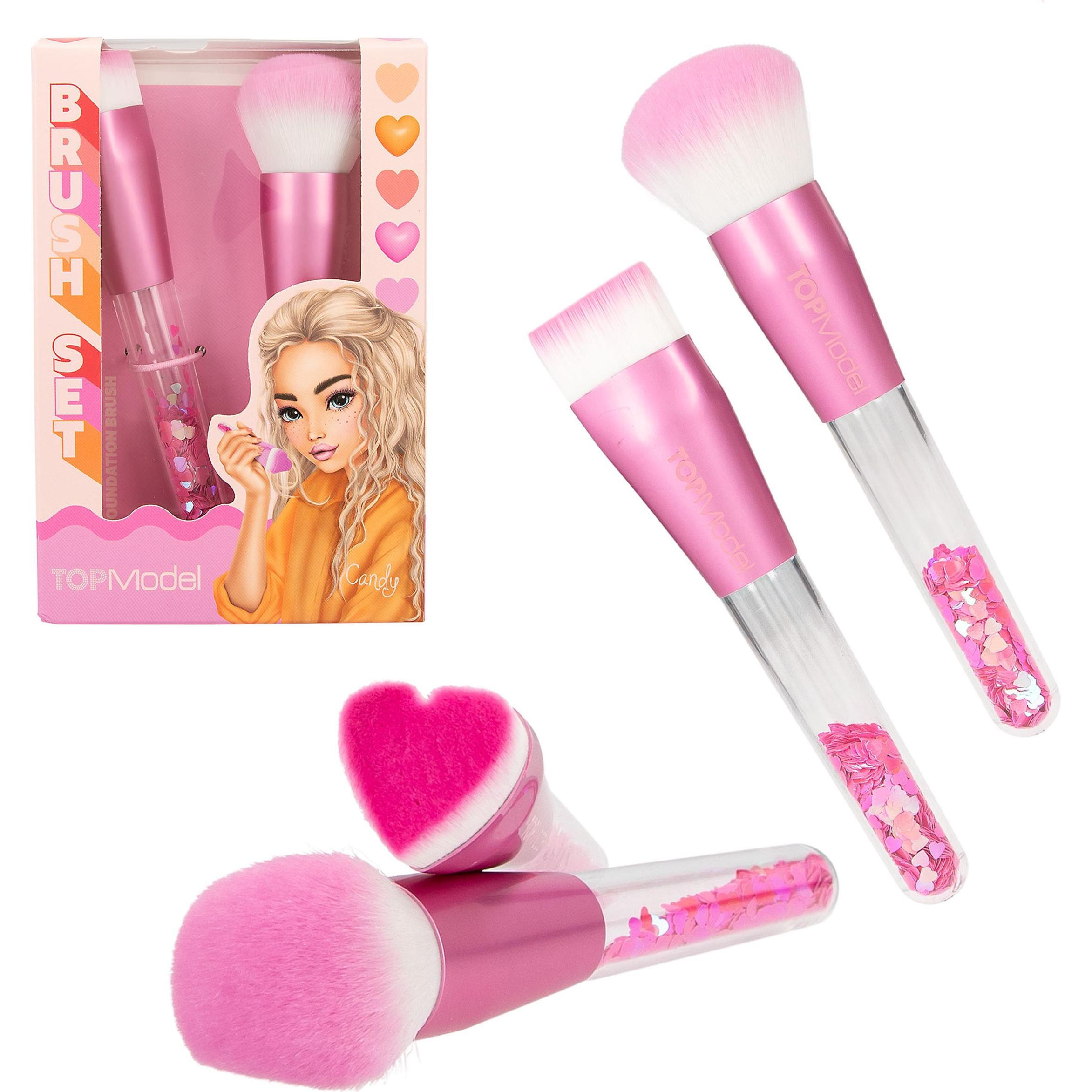 Depesche, Schminkpinsel, TOPModel Brush Set Heart BEAUTY and ME ( 0412817 ) (Foundation)