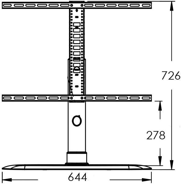 Produktbild Sanus FTVS1 universeller Tischständer (27 kg, 32" - 65")