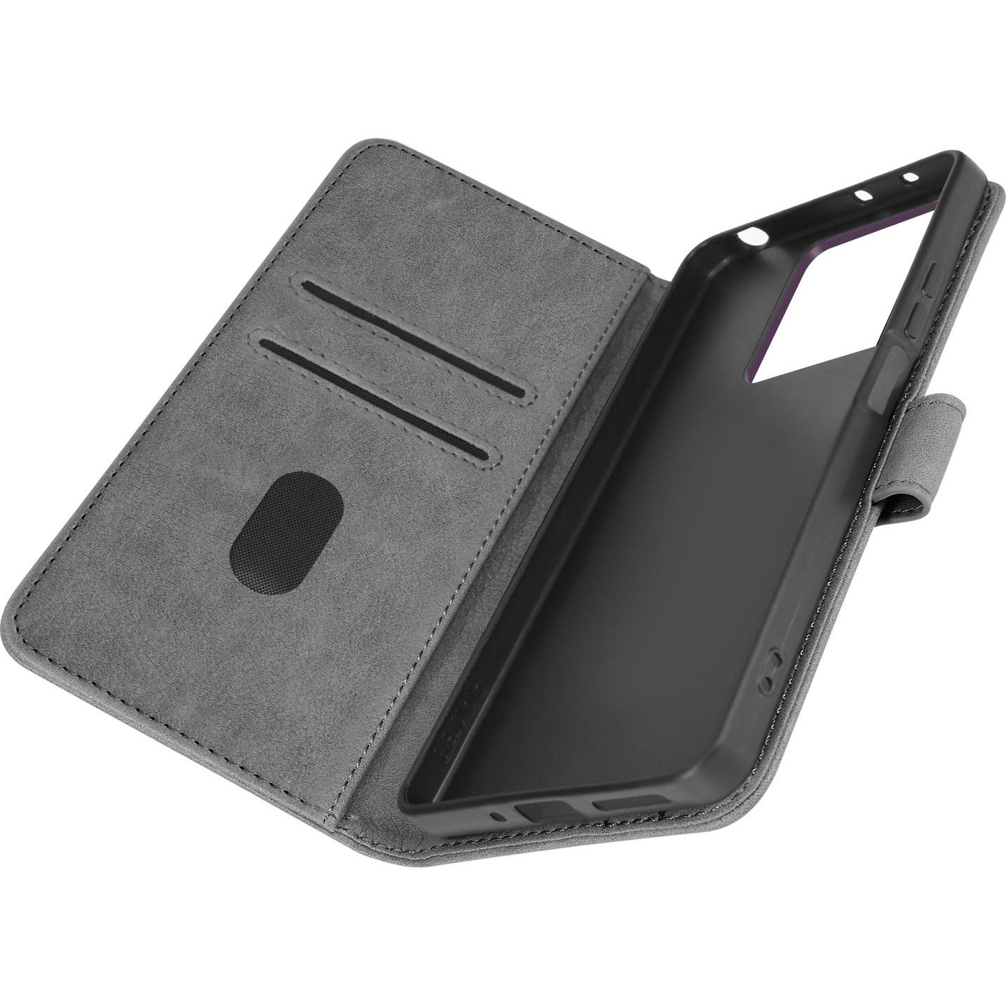 Avizar Chesterfield Wallet Cover Series (Xiaomi Redmi Note 13 5G), Smartphone Hülle, Grau