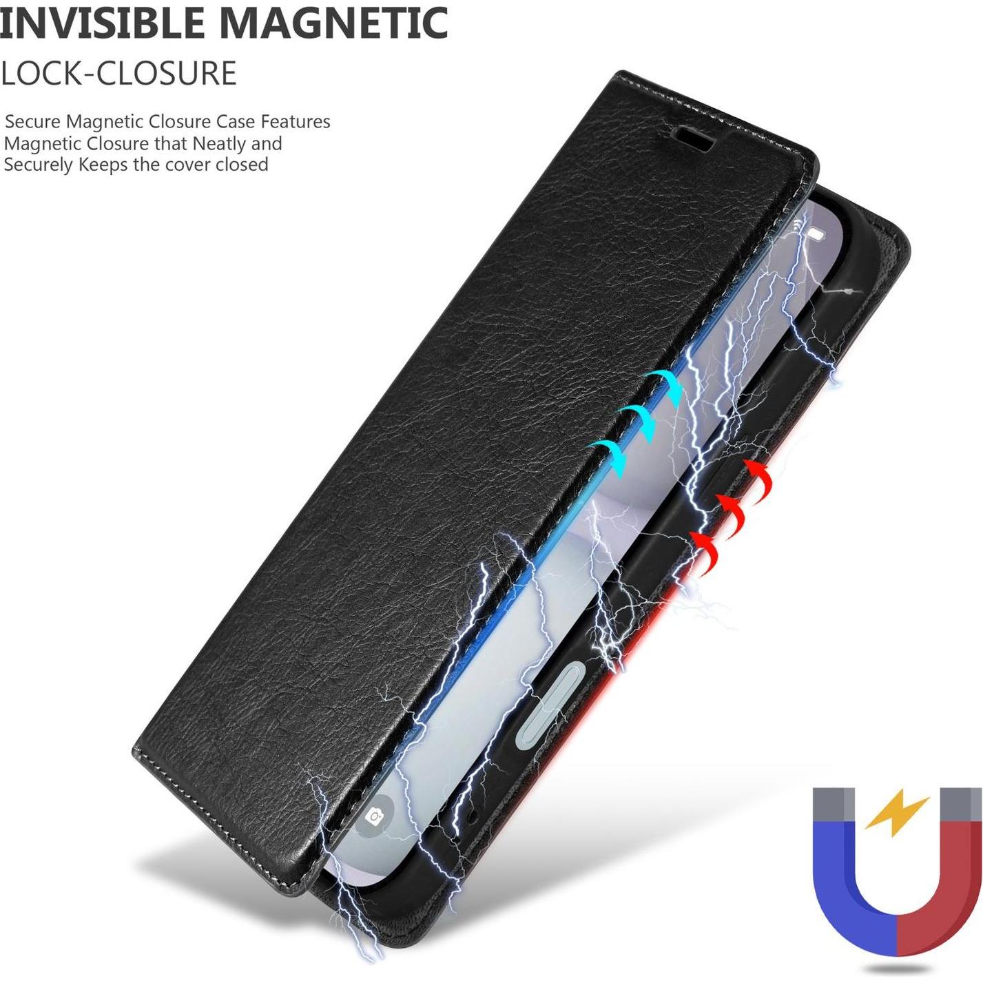 Thumbnail - Cadorabo Hülle für iPhone 16 Schutzhülle mit Magnetverschluss (Apple iPhone 16), Smartphone Hülle, Schwarz