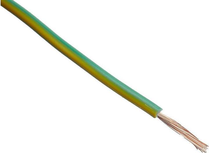 Produktbild RS PRO Einzeladerleitung 1 mm² 100m Grün, Gelb PVC isoliert Ø 2.8mm 32/0,2 mm Litzen 2491X (100 m)