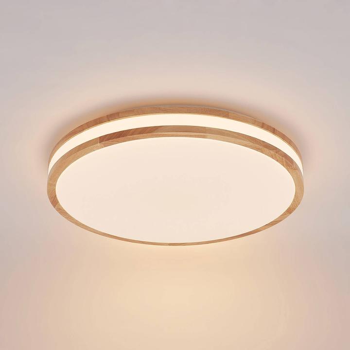 Actual product image Lindby Emiva LED ceiling lamp, light strip centered (2000 lm)