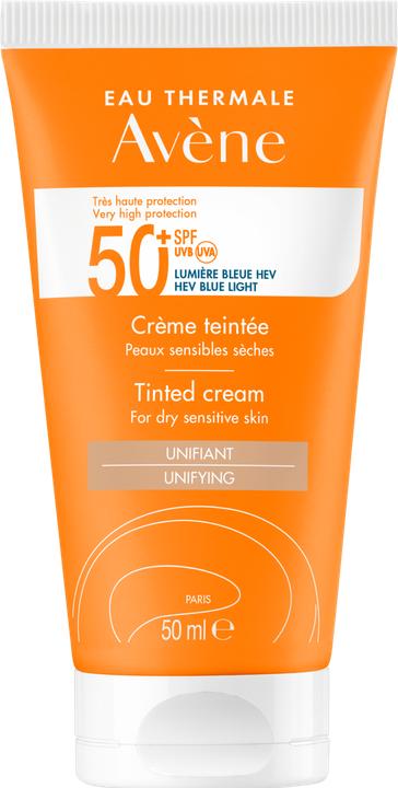 Actual product image Avène Sunscreen tinted SPF50+ cream (Sun cream face, SPF 50, 50 ml, 68 g)
