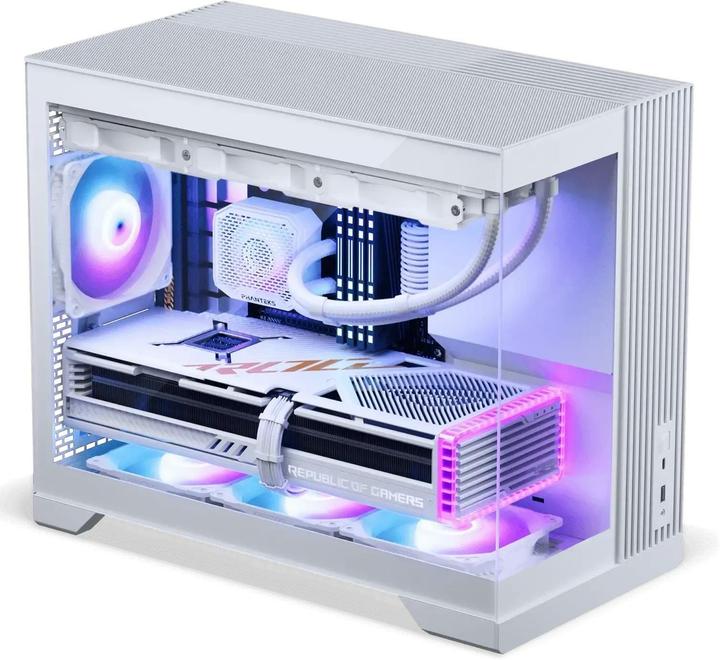 Actual product image Phanteks XT V3 PC-Gehäuse, Mini-Gehäuse, mATX, Tempered Glass - inklusive 3x 120-mm-Lüfter, weiss (mATX, Mini-ITX)