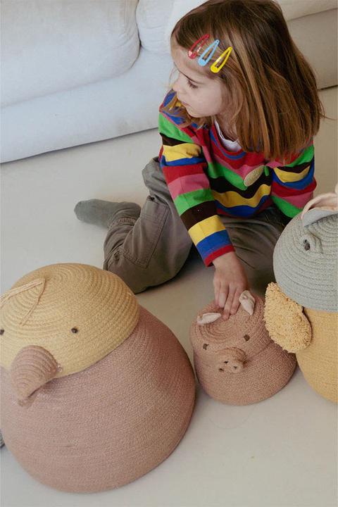 Produktbild Lorena Canals Mini Korb Peggy the Pig