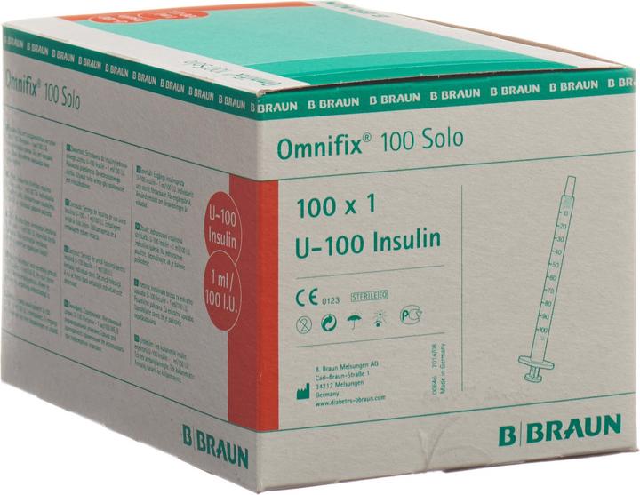 B.Braun 100 Insulin 1 ml solo L (Seringue d'insuline)