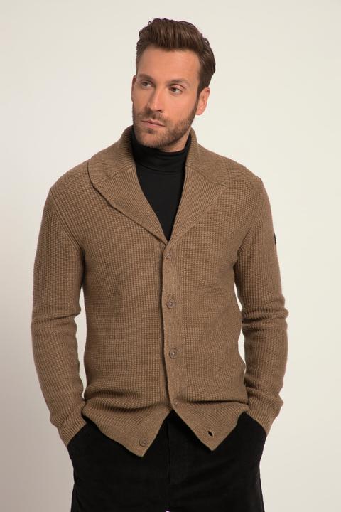 Actual product image JP1880 Cardigan, wool blend, shawl collar, button placket (3XL)