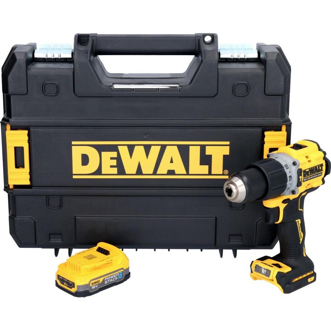 Thumbnail - DeWalt, Bohrmaschine + Akkuschrauber, DCD 805 NT Akku Schlagbohrschrauber 18 V 90 Nm Brushless + 1x Akku 1,7 Ah + TSTAK ...