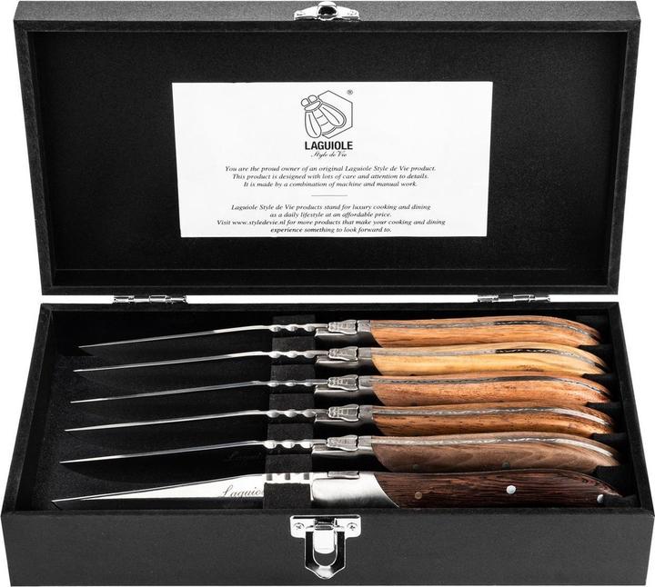 Produktbild Laguiole Steakmesser Luxuslinie - 6 -Stück (6 Stück, Messer)