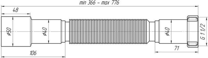 Immagine prodotto Ani Plast TUBO FLESSIBILE 1 1/2X40/50