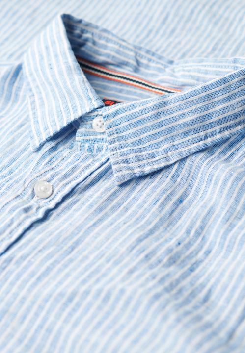 Actual product image Superdry VACATION L/S LINEN SHIRT Heren Overhemd (S)