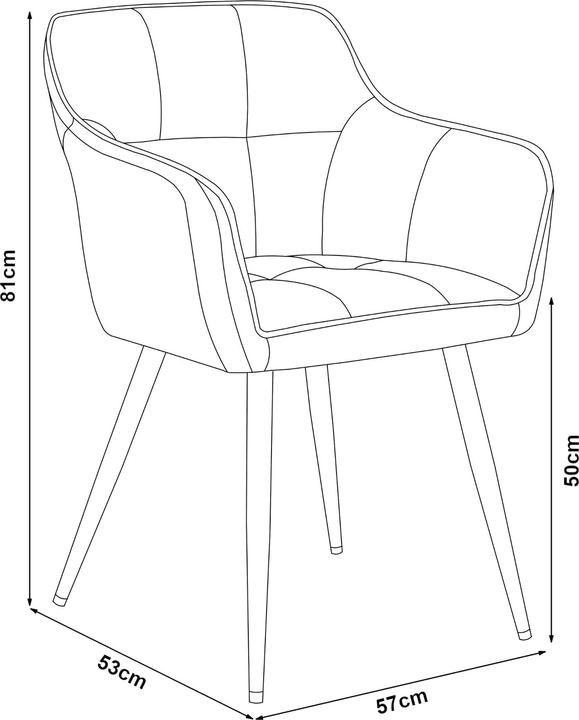 Produktbild En.Casa Esszimmerstuhl Birmingham Grau