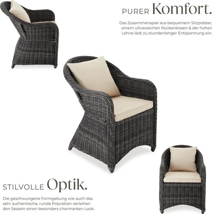 Image du produit tectake Chaise Fauteuil de jardin