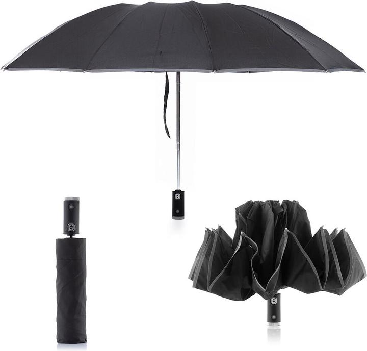 Actual product image InnovaGoods Umbrella with inverted folding and with LED Folbrella