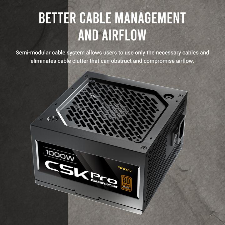Produktbild Antec 1000W CSK1000 PRO EC 80+ Bronze SemiModular (1000 W)