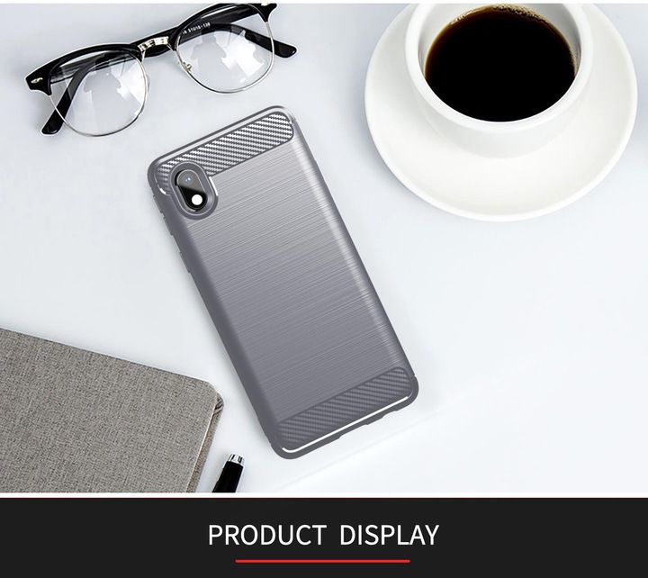 Immagine prodotto Cadorabo TPU Ultra sottile in acciaio inossidabile al carbonio Combi Cover (Samsung Galaxy A10e, Samsung Galaxy A20e)