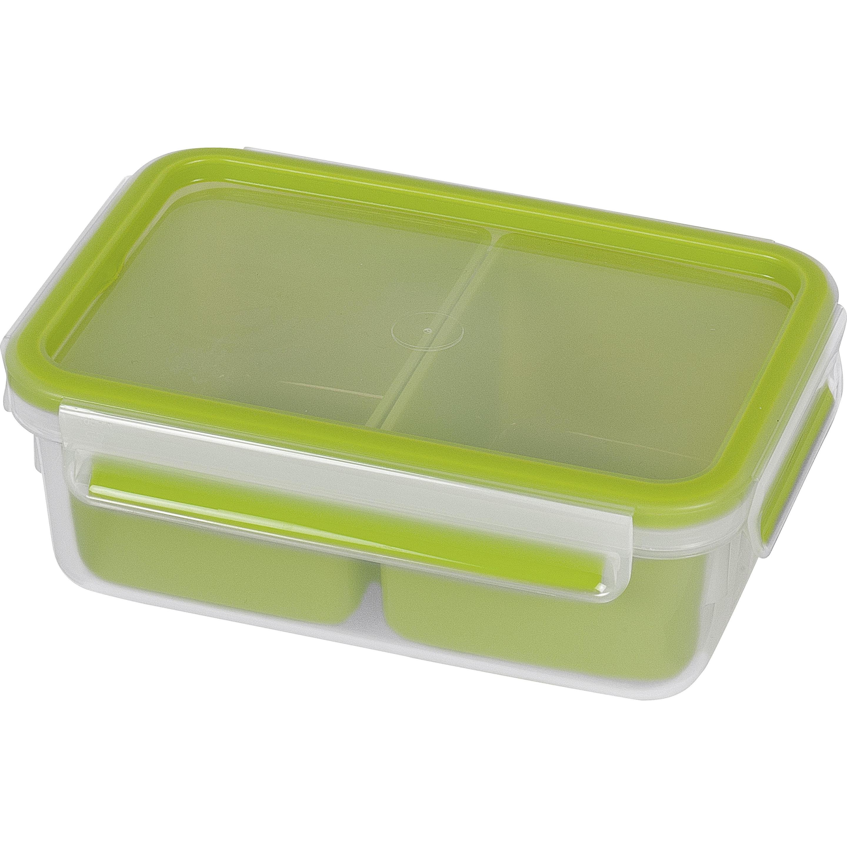 Emsa Clip & Go, Portapranzo, Trasparente, Verde