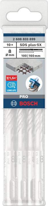 Image du produit DIY PRO SDS plus-5X Foret marteau, 8 x 100 x 160 mm (8 millimètres)