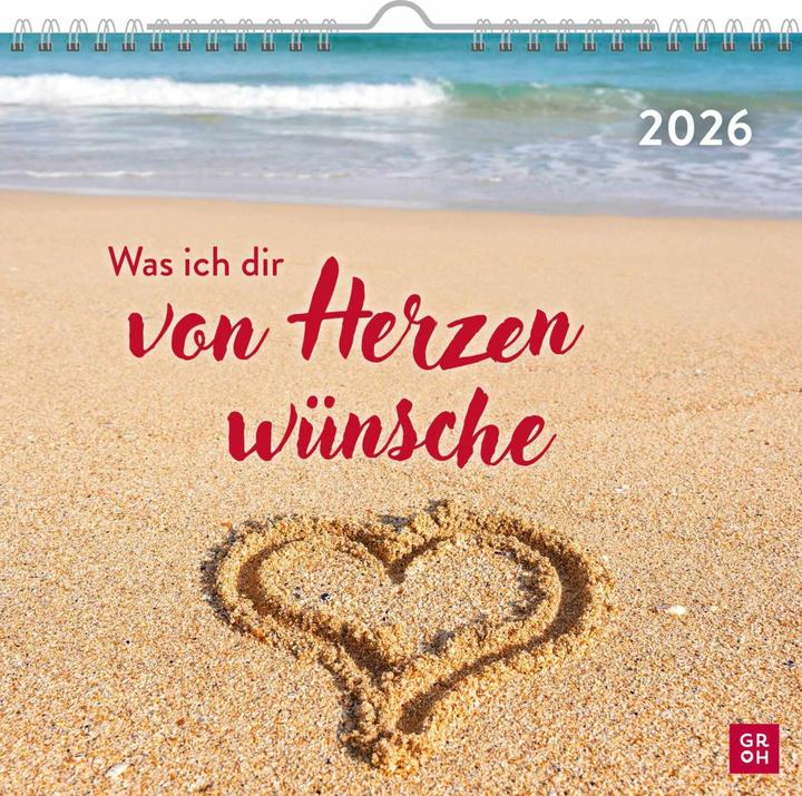 Actual product image Wandkalender 2026: Was ich dir von Herzen wünsche