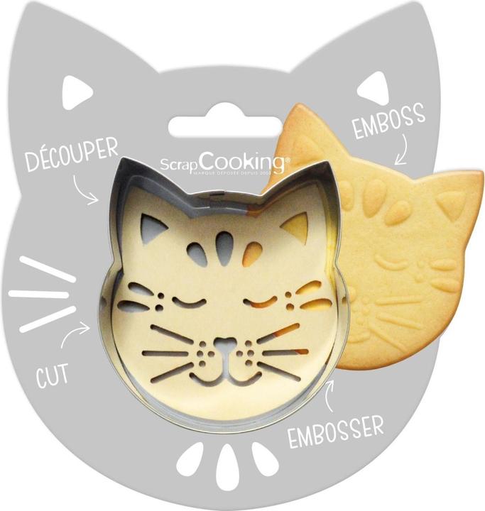 Image du produit ScrapCooking Ausstechform + Holzpräger "Katze"