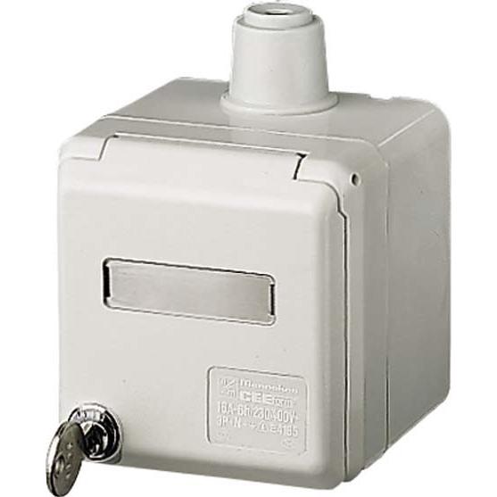 Mennekes, Steckdose, MEN 4976 16A2P+E 230V SCHUKO-Wanddose Cepex IP44