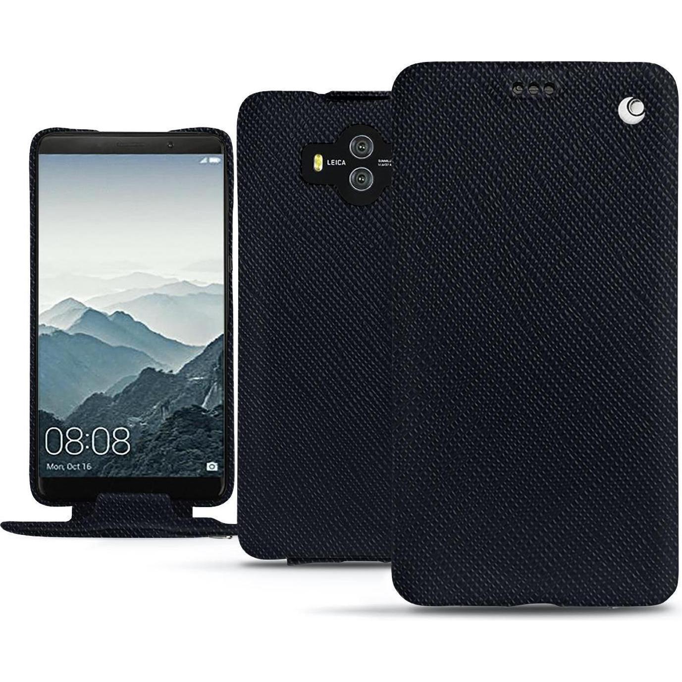 Noreve Lederschutzhülle vertikal (Huawei Mate 10), Smartphone Hülle, Schwarz