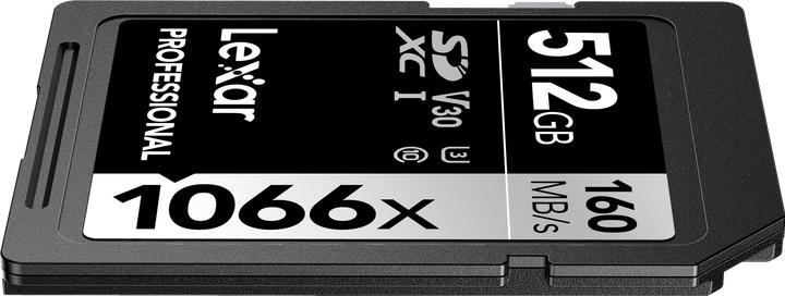 Produktbild Lexar PRO 1066X SDXC U3 (V30) UHS-II R160/W120 512GB (512 GB, SDXC, U3, UHS-I)