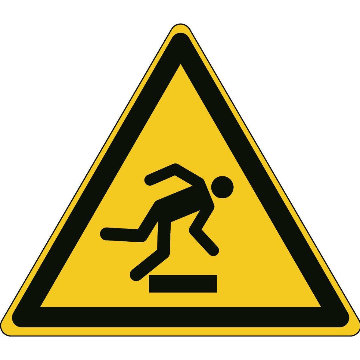 Brady, Sicherheitskennzeichnung, ISO 7010 PIC W007 B-7538 ISO Sicherheitskennzeichnung - Warnung vor Stolpergefahr Lamin...