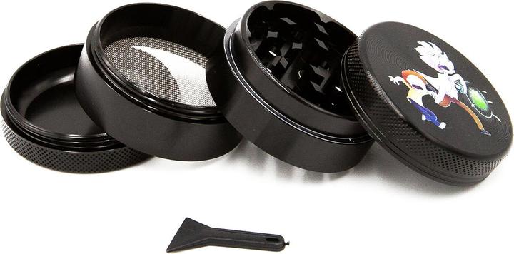 Produktbild BestV Rick and Morty Aluminium Grinder Black 4 Parts 50mm