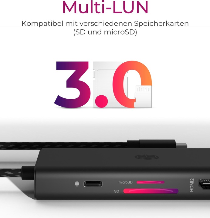 Produktbild Icy Box IB-DK4011-CPD (USB-C, 9 Ports)