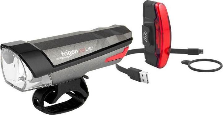 Image du produit Spanninga Trigon 25 Rechargeable Light Set StVZO (100 lm, 20 lm)