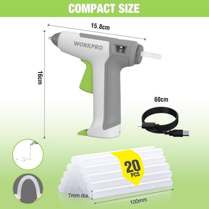 Image du produit Workpro Pistolet à colle sans fil