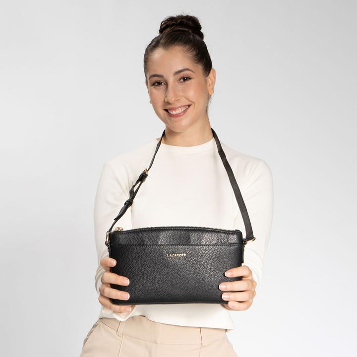 Actual product image Lazarotti Bologna Leather shoulder bag leather 24 cm