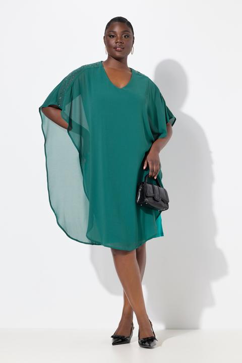 Actual product image Ulla Popken Chiffon Cape Dress (56)