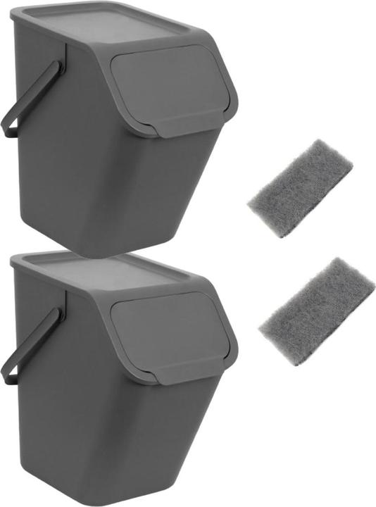Immagine prodotto Go Practic Mülltrennsystem Mülleimer-Set mit Biofilter (2x25l) (25 l)