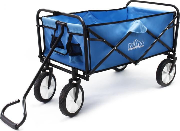 Image du produit Toboli Chariot de transport pliable 80x46cm Poignée Tout terrain Diable Jardin Plage