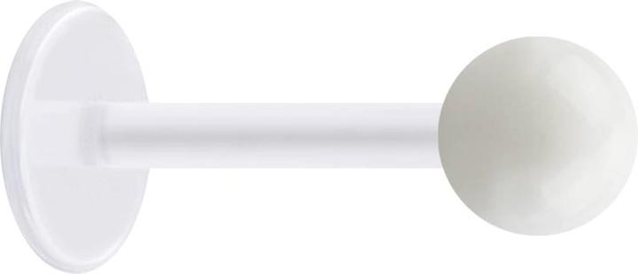 Produktbild Star Piercing Micro Labret transparent mit Kugel weiss (Acryl, ohne Messing, Bioflex)
