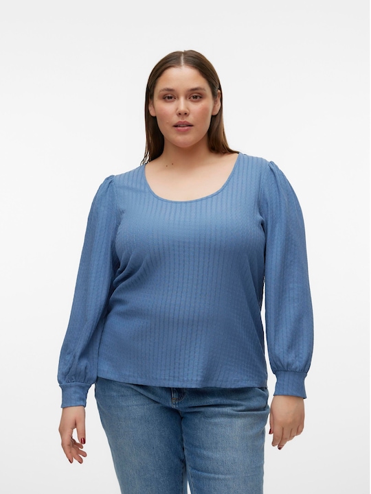 Image du produit Vero Moda Coupe normale Encolure en U Courbe Volume des manches Top Blouse (52, 54, XL)