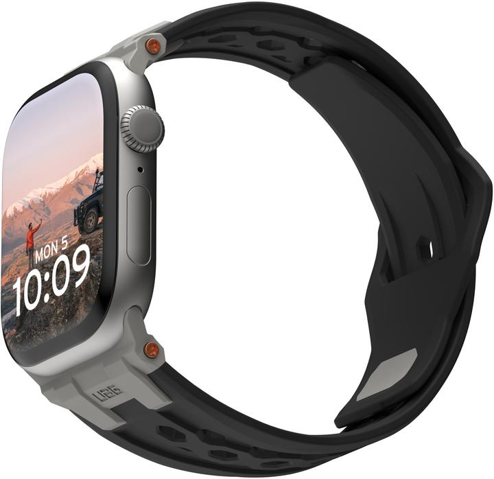 Produktbild UAG Urban Armor Gear Monarch Strap| Apple Watch Ultra/42/44/45/46mm| schwarz/titan (194158114036) (Silikon)
